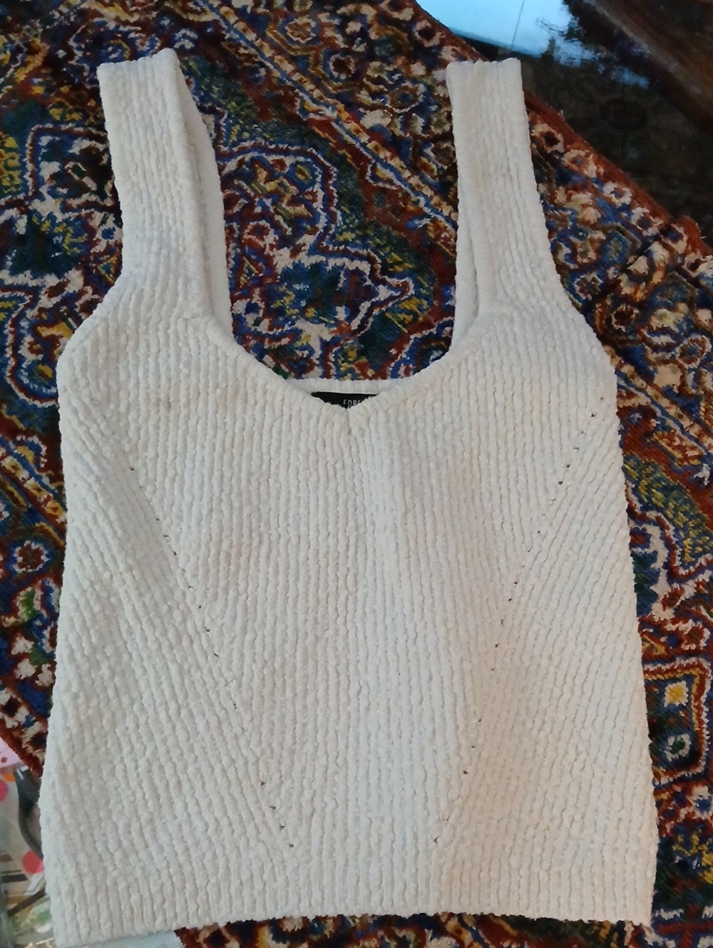 Forever 21 Cropped Sweater Tank Top Size Small